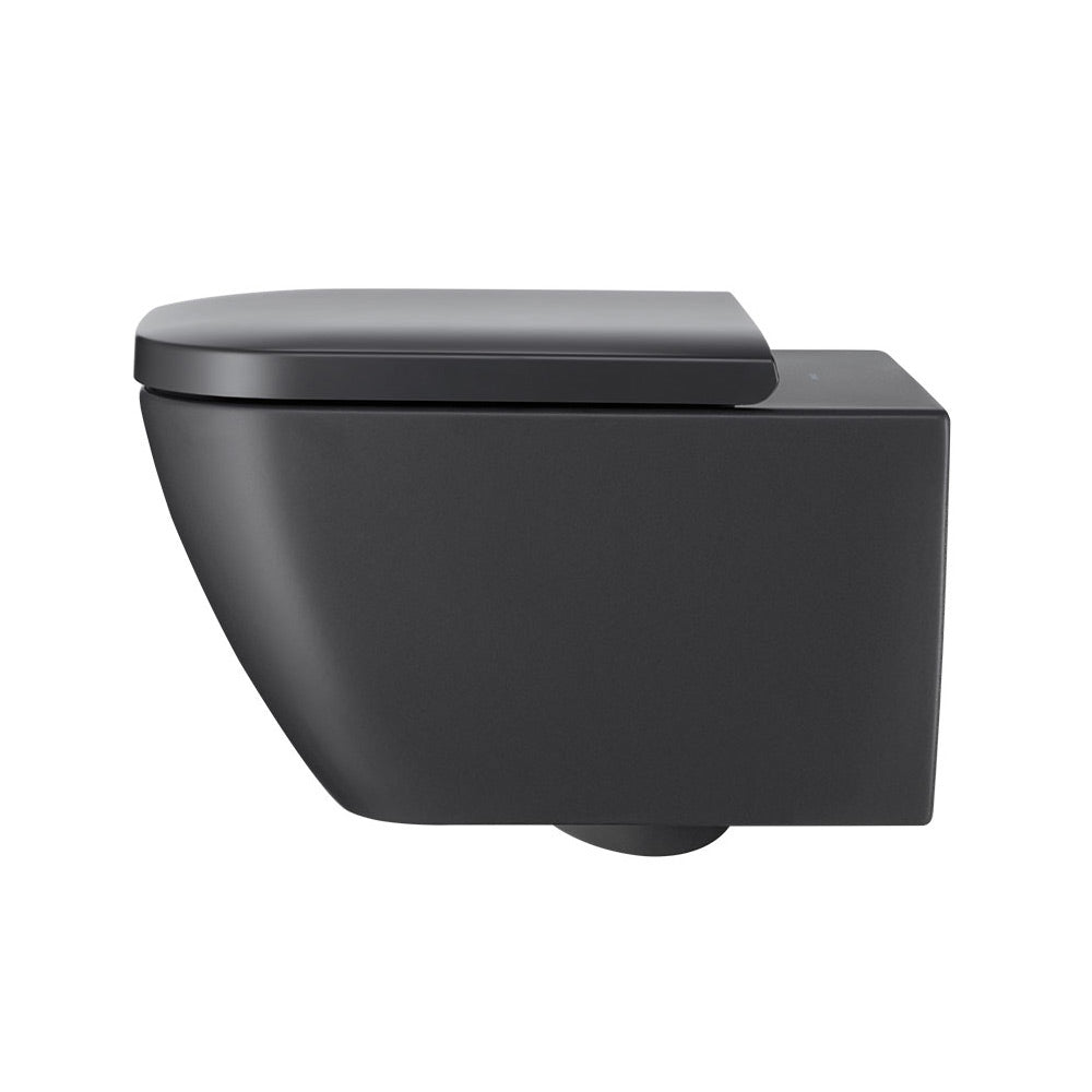 Inodoro de colgar Duravit Happy D.2 antracita con asiento soft close