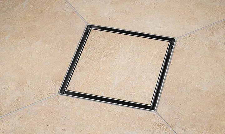 TECEshowerpoint rejilla 150x150mm acero inoxidable con marco