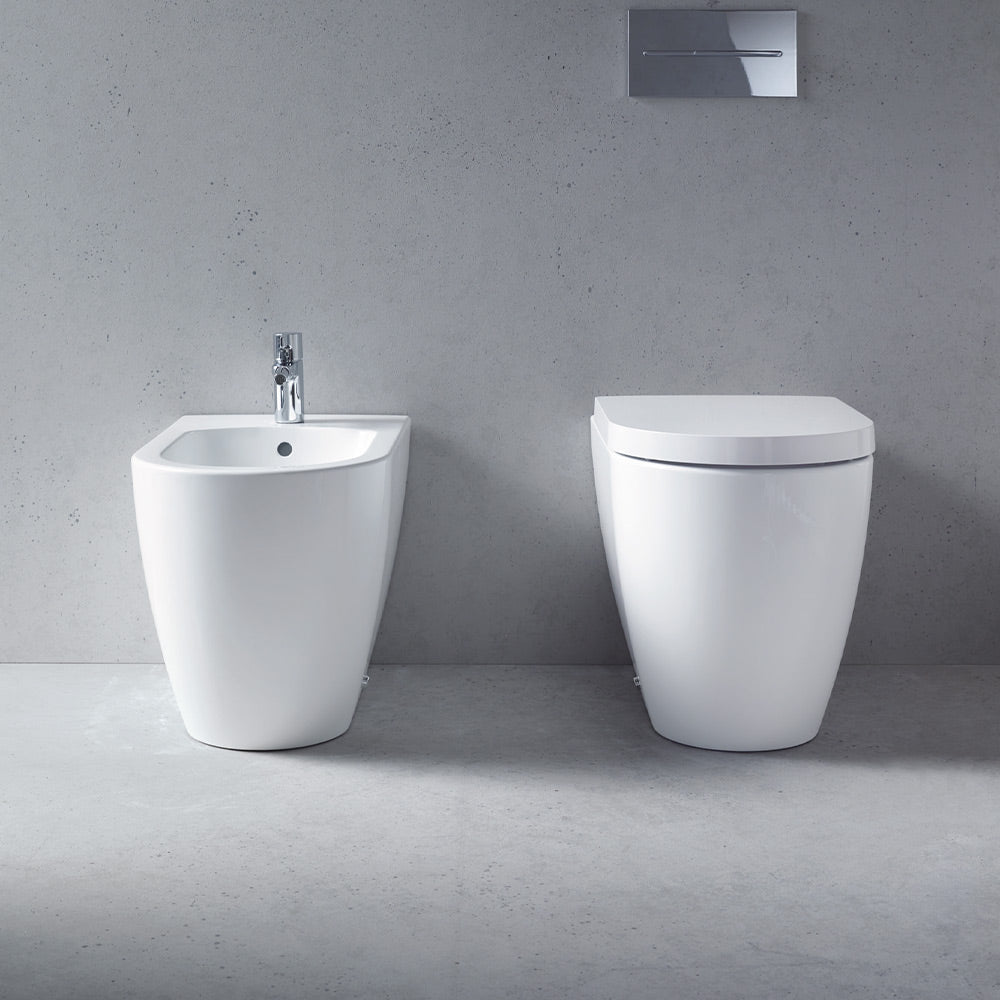 Inodoro y bidet de apoyo Duravit Me by starck con asiento soft close