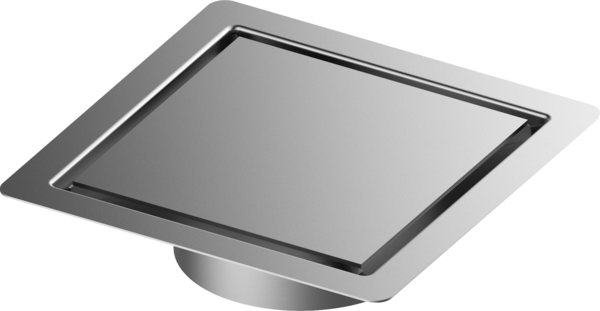 TECEshowerpoint rejilla 150x150mm acero inoxidable sin marco