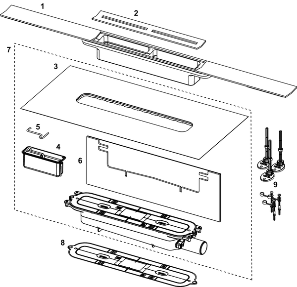 TECEdrainprofile rejilla lineal acero inoxidable cepillado, 1000 mm